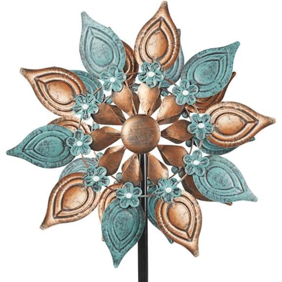 Outdoor Wind Spinners -Vintage Copper Wind Spinner -Autumn Decoration for Garden - Picture 1 of 6